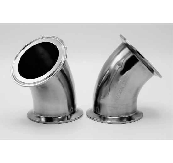 stainless steel CLAMP DIN 32676 elbow 45°, seamless