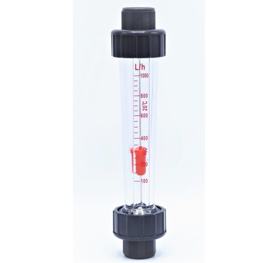 Rotameter (flowmeter) Plastic - Glued Joint | 0.1~1 m3/h, female thread BSP 1/2"