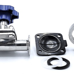 Diaphragm valve, clamp C-C | DN25