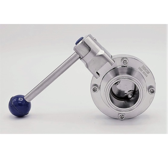 Stainless steel butterfly valves, CLAMP type C-C DN40 (collar 50.5mm)