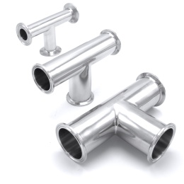 T Piece,Tri-CLAMP connection, DIN 32676