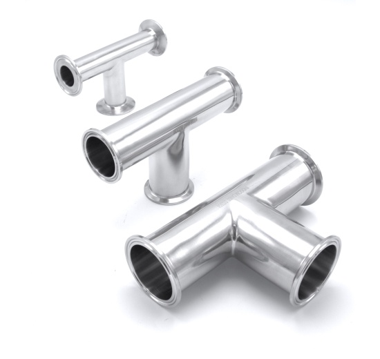 T Piece,Tri-CLAMP connection, DIN 32676