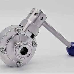 Stainless steel butterfly valves, CLAMP type C-C DN15 (collar 34mm)