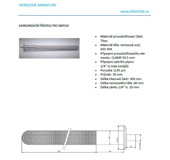datasheet to the carbonation element