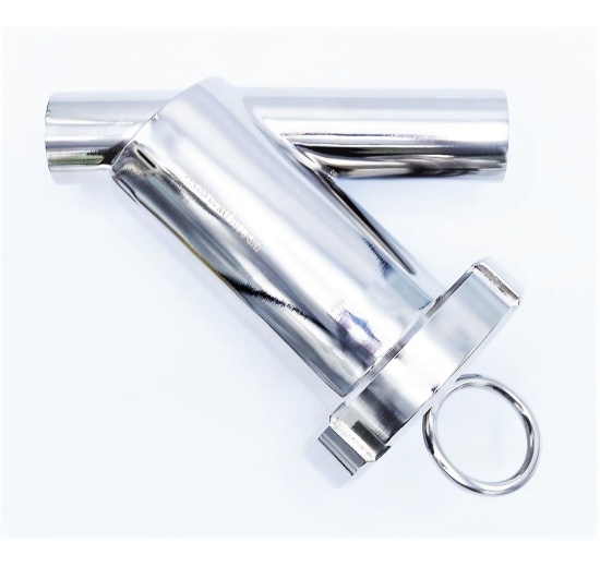 Stainless steel sanitary Y filter, welded S-S for food and beverage production