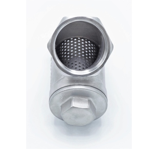 Stainless steel Y filter slant with stainless sifter, threaded 2”
