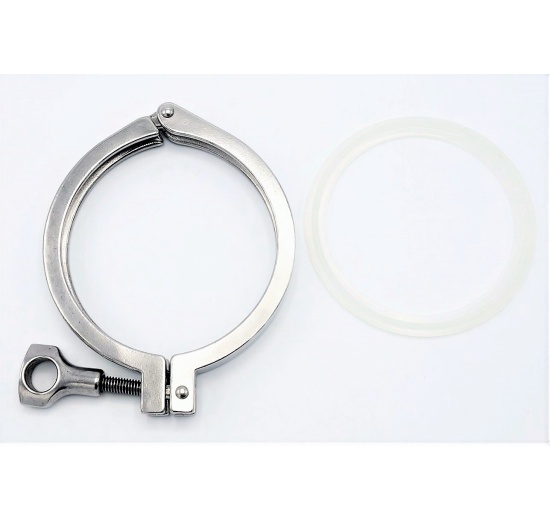 The micro-candle filtration also includes a heavy-duty clamp and a clamp silicone seal