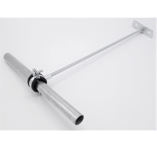 Pipe Clamp with Rubber EPDM, two screw, M8/M10, galvanized