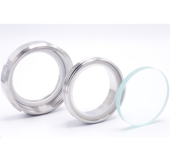 Union sight glass, welded S-S,  DN80, Indcom Humpolec