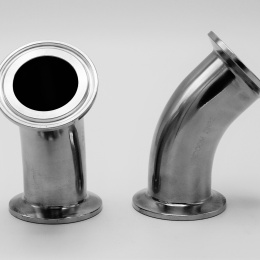 stainless steel seamless elbow tri-clamp 45°, DN32