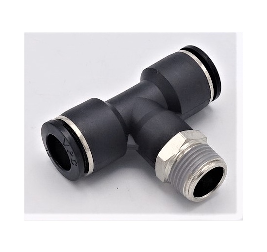 Swivel T-piece, Bottom Thread DN 6 mm - 1/4" pneumatics components