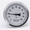 All-stainless steel bimetal thermometer with immersion shaft, threaded | 0-100 ℃ (1/2”) 100 mm