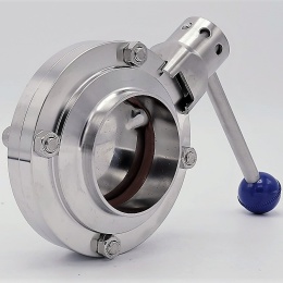 Stainless steel butterfly valve, welded type S-S DN65