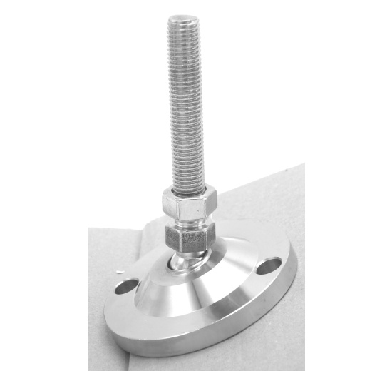 Stainless steel legs, height adjustable, with joint D100/M16/100 mm