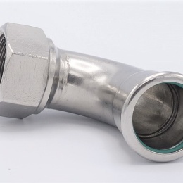 Elbow 90°, Press Fittings, F/internal thread 28 mm_1" stainless steel