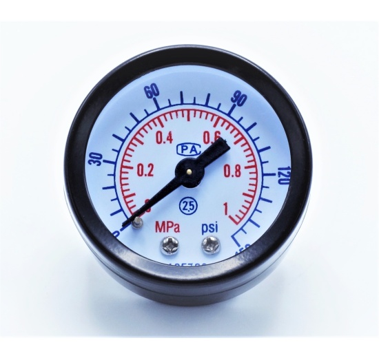 Pressure gauge with rear connection 0 - 10 bar, 1/8 ”