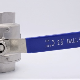 Stainless steel ball valve with full bore, two- piece 2 1/2”