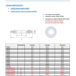 CLAMP Gasket- Silicone (VMQ)