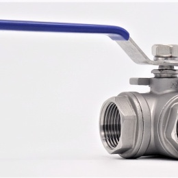 Stainless ball valve, three- way, threaded | 1 1/4”