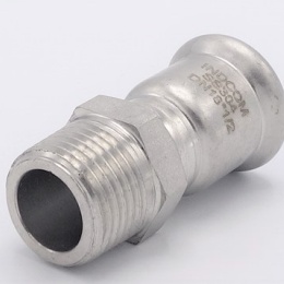 Pressing Reducer Stainless Steel /external thread (threaded adapter) |18 mm_1/2"