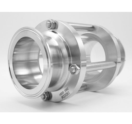 Straight Sight Glass, Clamp C-C DN65 (clamp collar 91mm)