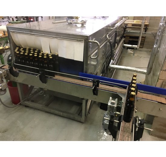 tunnel pasteurizer for drinks in glass bottles