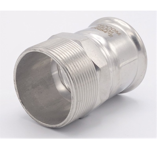 Pressing Reducer Stainless Steel /external thread (threaded adapter) | 54 mm_2"