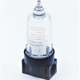 Filter for compressed air distribution, connection G 1/4 ", max. 10 bar.
