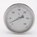 All-stainless steel bimetal thermometer with immersion shaft in well | 0-300 ℃, 200 mm
