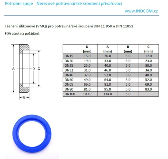 Závitové hrdlo přivařovací DIN 11851 | DN50 (52mm/1.5mm)