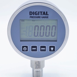 Digital pressure gauge with bottom (radial) connection, dial 100mm  -1/ 25 bar (1/2")