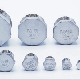 Stainless steel end cap, male thread, type 330