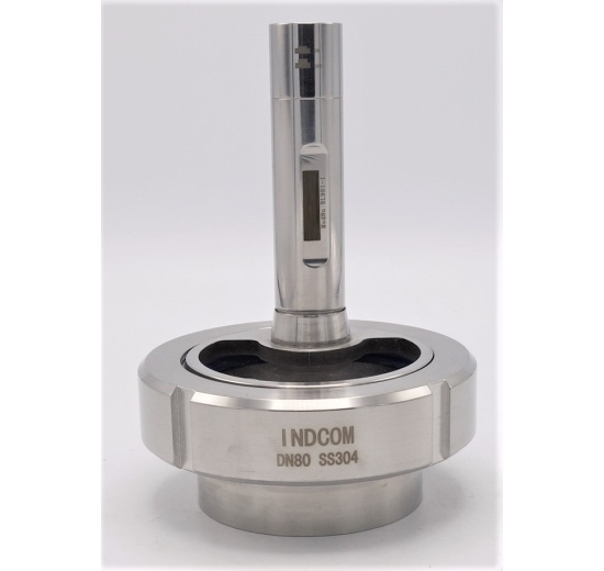 Stainless steel Union Sight Glass with lighting LED, welded, DN80