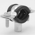 Pipe Clamp with Rubber EPDM, two screw, M8/M10, galvanized | 20-25 mm