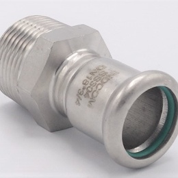 Pressing Reducer Stainless Steel /external thread (threaded adapter) |18 mm_3/4"