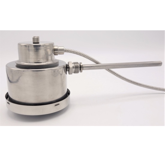 All-stainless steel bimetal thermometer with electrical contacts