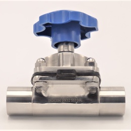 Diaphragm valve, welded S-S, VMQ DN32