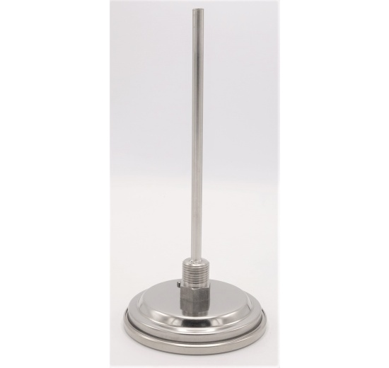 All-stainless steel bimetal thermometer with immersion shaft, threaded |0-100℃ (1/2”) 200 mm