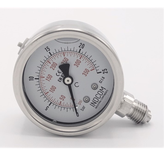 Stainless steel pressure gauges- bottom radial
