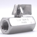 MINI nerezový kulový kohout s redukovaným průtokem, jednodílný, závitový, nerez páčka | 1/4” stainless steel lever