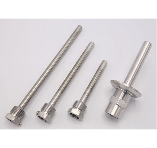 Stainless steel thermometer well