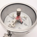 All-stainless steel bimetal thermometer with electrical contacts