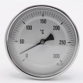 All-stainless steel bimetal thermometer with immersion shaft in well | 0-300 ℃, 150 mm
