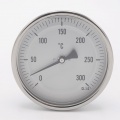 All-stainless steel bimetal thermometer with immersion shaft in well | 0-300 ℃, 200 mm