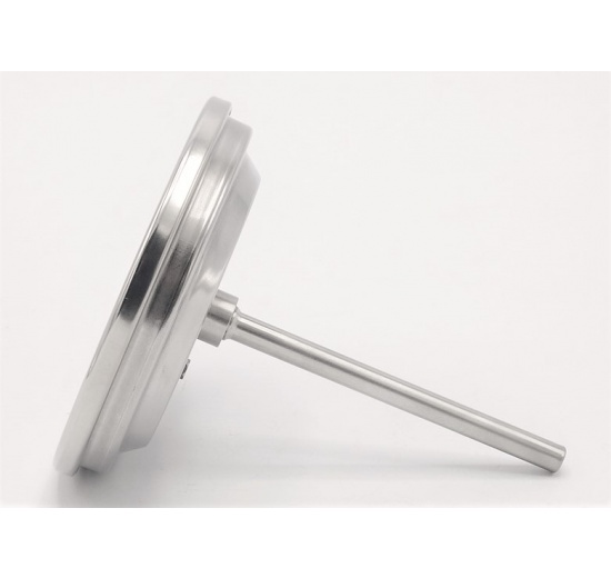 All-stainless steel bimetal thermometer with immersion shaft in well | 0-300 ℃,