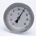 All-stainless steel bimetal thermometer with immersion shaft in well | -30/50 ℃,100 mm