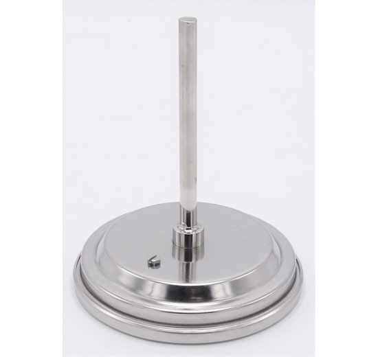 All-stainless steel bimetal thermometer with immersion shaft in well