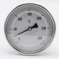 All-stainless steel bimetal thermometer with immersion shaft, threaded | 0-300℃ (1/2”) 150 mm