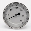 All-stainless steel bimetal thermometer with immersion shaft, threaded | 0-300 ℃ (1/2”) 100 mm