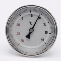 All-stainless steel bimetal thermometer with immersion shaft, threaded | -30/50 ℃ (1/2”) 100 mm